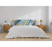 Oedim Tête de lit en PVC Roches empilées Bleu et Jaune 115 x 60 cm | Disponible en Plusieurs Dimensions | Tête de lit légère, élégante, résistante et économique