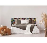 Oedim Tête de lit PVC Impression numérique sans Relief Ethnique Multicolore 135 x 60 cm | Disponible en Plusieurs Dimensions | Tête de lit légère, élégante, résistante et économique