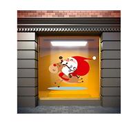 Oedim Vinyle pour vitrines Décoration de Noël Papa Noel en Renne Plusieurs Dimensions Vinyle adhésif Décorez Votre vitrine Stickers adhésifs Escaparate Vinyle pour Affaires 2,00 m x 2,00 m