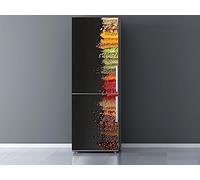 Oedim Vinyle Réfrigérateur Imitation Huile Épices, Vinyle Premium, 185 x 60 cm | Adhésif résistant et facile à appliquer | Autocollants de réfrigérateur économiques et élégants | Vinyle Refrigérateur