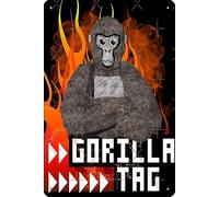 Oedrtqi Gorilla Tag - Gorilla Tag Pfp Maker Poster amusant en métal pour maison, cuisine, bar, chambre, garage 20,3 x 30,5 cm