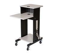 OEF Furnishings Chariot de présentation et Support OEFPRC200, Cadre en Acier, Grain de Bois Ivoire