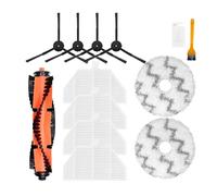 OEFNOCLKG Compatible avec l'aspirateur Robot autonettoyant Xiaomi Roidmi EVA SDJ06RM, Brosse latérale Principale, Sacs filtrants, Chiffon de Nettoyage(Set5)