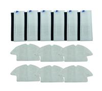 OEFNOCLKG Compatible avec l'aspirateur Robot Qihoo 360 S6 : Brosse Principale, Filtre et lingette de Rechange(Set12)