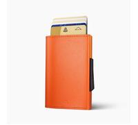 ÖGON DESIGN - CASCADE SLIM | Orange - Portefeuille Orange en Aluminium et Cuir italien