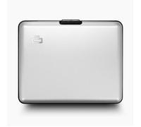 ÖGON DESIGN - SMART CASE LARGE | Silver - Portefeuille Argent en Aluminium anodisé