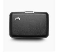 ÖGON DESIGN - SMART CASE | Simili Black - Portefeuille Noir en Aluminium et Similicuir
