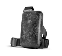 ÖGON -DESIGNS- Banane en Aluminium, Pratique et stylée avec Portefeuille intégré, Protection RFID Contre la fraude et la démagnétisation, modèle Phone Bag (Véritable Fibre de Carbone Forgée)