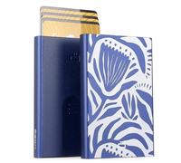 ÖGON -DESIGNS- Porte-Cartes Automatique en Aluminium, Protection RFID, Portefeuille Original, Fin et Minimaliste pour Homme et Femme, capacité 1 à 6 Cartes, modèle Slider (Gravure Matisse)