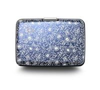 ÖGON -DESIGNS- Porte-Cartes en Aluminium avec Fermoir en métal, Protection RFID Contre la fraude et la démagnétisation, Portefeuille Compact, modèle Smart Case Stockholm (Gravure Liberty)