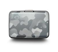 ÖGON -DESIGNS- Porte-Cartes en Aluminium avec Fermoir en métal, Protection RFID Contre la fraude et la démagnétisation, Portefeuille Compact, modèle Smart Case Stockholm (Gravure Camo)