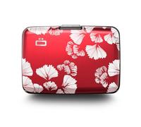 ÖGON -DESIGNS- Porte-Cartes en Aluminium avec Fermoir en métal, Protection RFID Contre la fraude et la démagnétisation, Portefeuille Compact, modèle Smart Case Stockholm (Gravure Ginkgo)