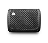 ÖGON -DESIGNS- Porte-Cartes en Fibre de Carbone avec Fermoir en métal, Protection RFID Contre la fraude et la démagnétisation, Portefeuille Compact, modèle Smart Case Oslo