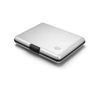 ÖGON -DESIGNS- Portefeuille en Aluminium, Format Carte d'identité, permis de Conduire, Protection RFID Contre la fraude et la démagnétisation, modèle Smart Case BIG Stockholm (Silver)