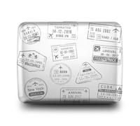 ÖGON -DESIGNS- Portefeuille en Aluminium, Grande capacité avec Fermoir en métal, Protection RFID Contre la fraude et la démagnétisation, modèle Smart Case Oslo Large (Gravure Travel)
