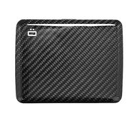 ÖGON -DESIGNS- Portefeuille en véritable Fibre de Carbone, Grande capacité avec Fermoir en métal, Protection RFID Contre la fraude et la démagnétisation, modèle Smart Case Oslo Large