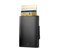 Ögon Smart Wallets - Cascade Slim Wallet - Portefeuille Automatique en Aluminium et Cuir - RFID Protection - Capacité 8 Cartes et Billets