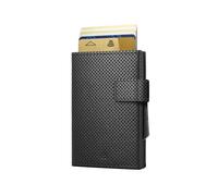 Ögon Smart Wallets - Cascade Wallet, fermeture à pression - Portefeuille automatique en aluminium et cuir véritable