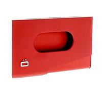 ÖGON Smart Wallets - Porte-Cartes de Visite en Aluminium One Touch - Capacité 15 Cartes de Visite (Rouge)