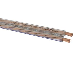 Oehlbach 1051 Câble haut-parleur 2 x 2.5 mm² + 2 x 2.5 mm² blanc Marchandise vendue au mètre