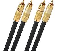 Oehlbach 2047 NF 214 Master - Jeu de câbles audio stéréo Premium Cinch (Blindage Multiple, Cuivre Argenté, 2 x RCA), Couleur: Anthracite, Longueur: 1,00 m