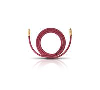 Cinch-RCA audio Câble de raccordement [1x Cinch-RCA mâle - 1x Cinch-RCA mâle] 5.00 m bordeaux contacts dorés Oehlbach NF 214 SUB
