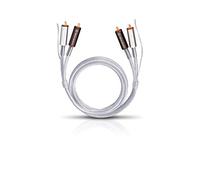 Oehlbach Câble de raccordement Cinch-RCA Silver 2x mâle - 2x mâle 0,50 m transparent contacts dorés