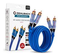 Câble audio Oehlbach 2702 [2x Cinch-RCA mâle - 2x Cinch-RCA mâle] 2.00 m bleu contacts dorés