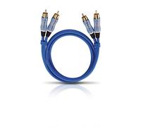 Oehlbach Câble audio 2702 2x Cinch-RCA mâle–2x Cinch-RCA mâle 2,00 m bleu contacts dorés