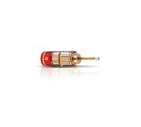 Oehlbach Connecteur haut-parleur 3022 Banana Solution Flex – prise banane mâle or – Pack de 4