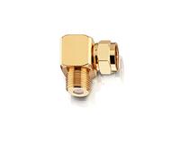 Oehlbach 4406 Fiche-F Adaptateur coudé Or