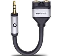 Oehlbach 60021 i-Connect J-AD Jack audio Adaptateur Y [1x Jack mâle 3.5 mm - 2x Jack femelle 3.5 mm] noir