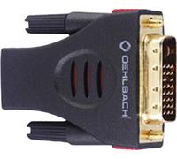 Oehlbach 9070 DVI / HDMI Adaptateur [1x DVI mâle 18+1 pôles - 1x HDMI femelle] noir contacts dorés