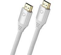 Câble de raccordement Oehlbach HDMI Fiche mâle HDMI-A, Fiche mâle HDMI-A 0.75 m blanc D1C92488 8K UHD, contacts dorés Câble HDMI