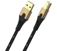 Oehlbach Câble USB USB 2.0 USB-A mâle, USB-B mâle 5.00 m noir/or D1C9544