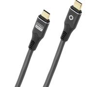 Oehlbach Câble USB-C USB-C® mâle 2 m anthracite blindage par tresse, 8K UHD D1C9369