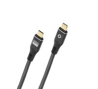 OEHLBACH Câble USB Pulse CC - USB TYPE-C® - Débit de données 40 Gbps - Charge rapide 240 W - Gaine TPE - Conducteur intérieur OFC - Anthracite - 1 m