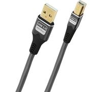 OEHLBACH USB Pulse AB - Câble USB type A vers type B - Débit de données 480 Mbps - Gaine en TPE - Conducteur intérieur OFC - Double blindage efficace - Anthracite - 5 m