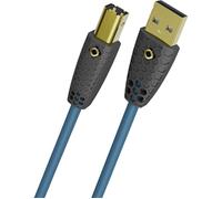 Oehlbach Câble USB USB 2.0 USB-B mâle, USB-A mâle 3 m bleu pétrole blindage double, contacts dorés D1C9571