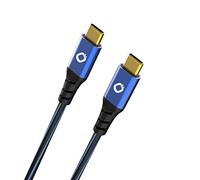 USB 3.0 [1x USB-C® mâle - 1x USB-C® mâle] 0.50 m bleu contacts dorés Oehlbach USB Plus CC