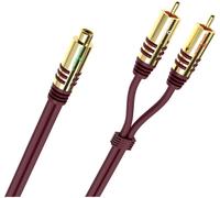 Oehlbach D1C20560 NF Y-Sub Adapter Cinch-RCA audio Adaptateur [2x Cinch-RCA mâle - 1x Cinch-RCA femelle] bordeaux