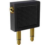 Oehlbach I-Jack Ad Flight Adaptateur 2 x 3,5 mm stéréo mâle vers stéréo Femelle 3,5 mm Convient pour Toutes Les compagnies aériennes (Noir)