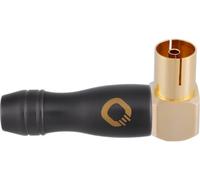 Oehlbach D1C62008 Raccord coudé coaxial doré Connexions: Prise coaxiale IEC 1 pc(s)
