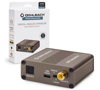 OEHLBACH Digi Bridge Convertisseur audio numérique/analogique coaxial/optique, R-L/jack, connecteur d'alimentation USB de type C, puce Cirrus Logic, marron