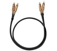 Oehlbach NF 1 Master 100 - Excellent câble Cinch Audio stéréo analogique - 2X Cinch/2x Cinch, fiches entièrement métalliques, Blindage - 1 m - Noir