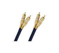 Cinch-RCA audio Câble de raccordement [2x Cinch-RCA mâle - 2x Cinch-RCA mâle] 5.00 m bleu contacts dorés Oehlbach NF 1 Master