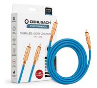 Oehlbach NF 113 DI 150 - Câble RCA Audio numérique - Câble coaxial S/PDIF de Haute qualité, Blindage Multiple, 75 Ohm - 1,50 m - Bleu