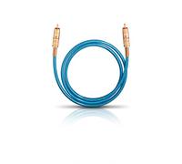 Câble de raccordement Oehlbach 10705 [1x Cinch / RCA mâle - 1x Cinch / RCA mâle] 5 m bleu contacts dorés, conducteur OFC