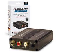 Oehlbach Préampli Phono PreAmp Pro – pour platines MM/MC, compact et puissant, brun métallique
