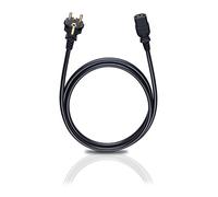 Oehlbach Powercord C13 / 300 - Cordon d'alimentation avec fiche résistante aux Chocs et Prise de Courant - Très Souple, Excellente fiabilité de Contact - 3 m - Noir